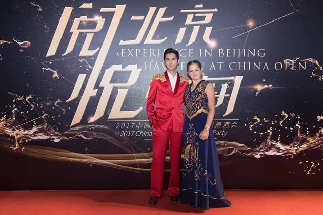 BEIJING, CHINA - OCTOBER 01: Jelena Ostapenko of Latvia poses on the red carpet of the 2017 China Open Player Party at Beijing Olympic Tower on October 1, 2017 in Beijing, China.  Copyright: xVCGx CFP111128857227 