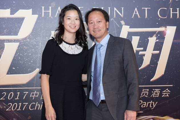 BEIJING, CHINA - OCTOBER 01: Former tennis player Michael Chang (R) poses on the red carpet of the 2017 China Open Player Party at Beijing Olympic Tower on October 1, 2017 in Beijing, China.  Copyright: xVCGx CFP111128857387 