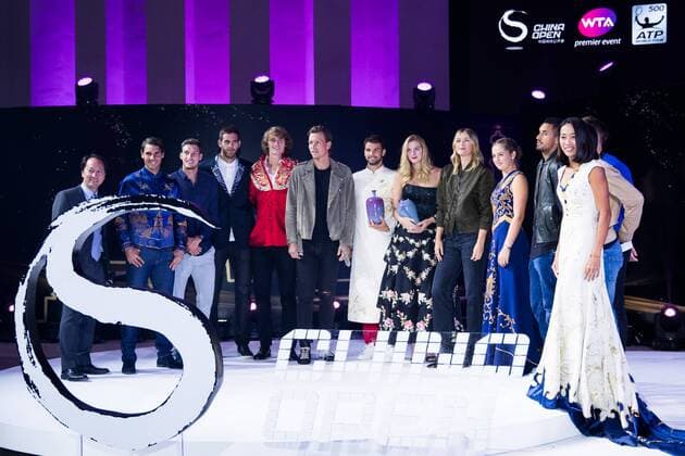 BEIJING, CHINA - OCTOBER 01: Players and guests pose for a picture during the 2017 China Open Player Party at Beijing Olympic Tower on October 1, 2017 in Beijing, China.  Copyright: xVCGx CFP111128857879 