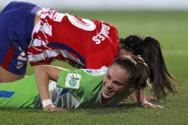VfL Wolfsburg s Ewa Pajor celebrates goal during UEFA Womens Champions League 2017 2018, 1 16 Final, 1st match. October 4,2017.  (20171004169)