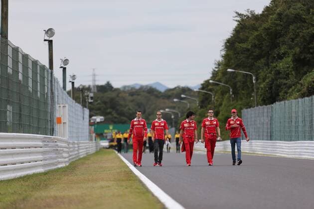 05.10.2017- Sebastian Vettel (GER) Scuderia Ferrari SF70H walks the circuit Japanese Grand Prix, Suzuka 05 - 08 October 2017 05.10.2017- Sebastian Vettel (GER) Scuderia Ferrari SF70H walks the circuit 