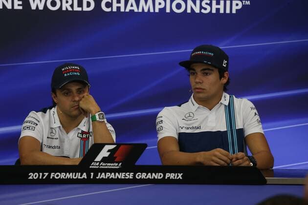 05.10.2017- Thursday press conference PK Pressekonferenz L to R Felipe Massa (BRA) Williams F1 Team FW40 and Lance Stroll (CDN) Williams FW40 Japanese Grand Prix, Suzuka 05 - 08 October 2017 05.10.2017- Thursday Press Conference, L to R Felipe Massa (BRA) Williams F1 Team FW40 and Lance Stroll (CDN) Williams FW40 