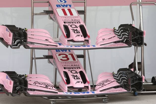 05.10.2017- Sahara Force India F1 VJM010 Frontal Wing Japanese Grand Prix, Suzuka 05 - 08 October 2017 05.10.2017- Sahara Force India F1 VJM010 Frontal Wing 