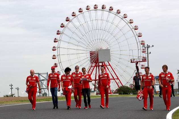 Sebastian Vettel (GER 5), Scuderia Ferrari, Grosser Preis von Japan 2017, Vorbereitungen, Motorsport, Formel 1, 24.08.2017, Suzuka Copyright: xAndre Eibner-Pressefotox EP_JAE