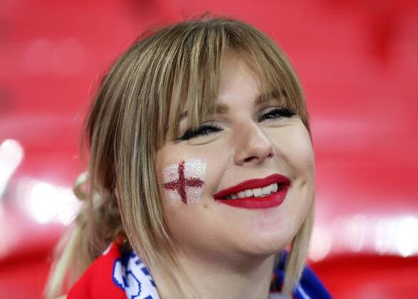 5th October 2017, Wembley Stadium, London, England; FIFA World Cup WM Weltmeisterschaft Fussball Qualification, England versus Slovenia; England fan with face paint posing  ActionPlus11937811