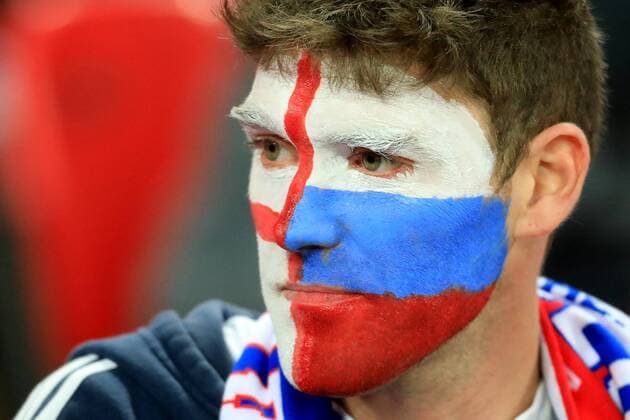 5th October 2017, Wembley Stadium, London, England; FIFA World Cup WM Weltmeisterschaft Fussball Qualification, England versus Slovenia; England fan with face paint  ActionPlus11937816