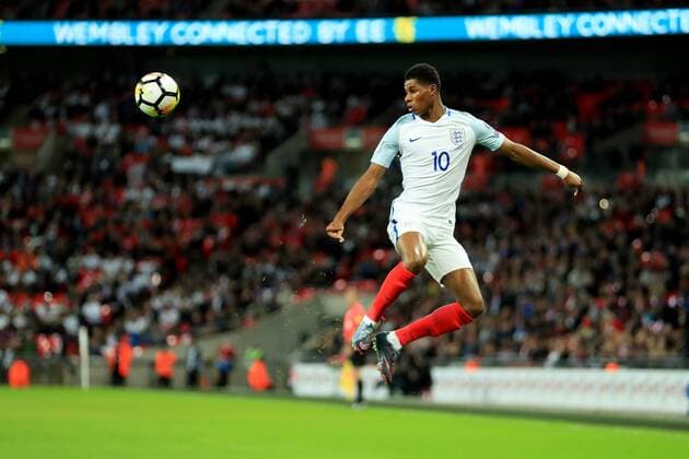 5th October 2017, Wembley Stadium, London, England; FIFA World Cup WM Weltmeisterschaft Fussball Qualification, England versus Slovenia; Marcus Rashford of England  ActionPlus11937822