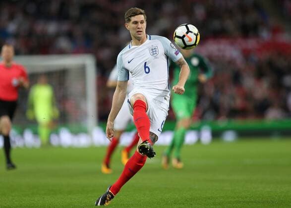 5th October 2017, Wembley Stadium, London, England; FIFA World Cup WM Weltmeisterschaft Fussball Qualification, England versus Slovenia; John Stones of England on the ball  ActionPlus11937825