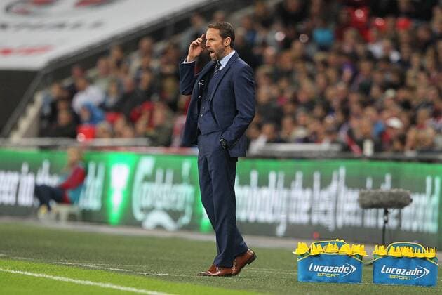 England v Slovenia 2018 FIFA World Cup WM Weltmeisterschaft Fussball Qualifying England Manager Gareth Southgate during the 2018 FIFA World Cup Qualifying match at Wembley Stadium, London, UK. Content Not Available For UK Newspapers Copyright: xPaulxChestertonx FIL-10770-0009