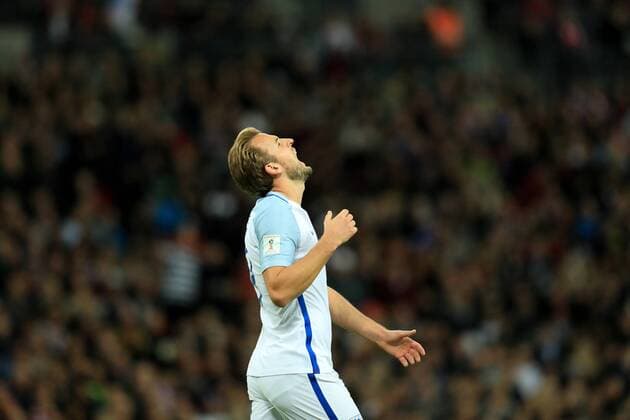 5th October 2017, Wembley Stadium, London, England; FIFA World Cup WM Weltmeisterschaft Fussball Qualification, England versus Slovenia; Harry Kane, the England captain screams as he misses a chance to score  ActionPlus11937873