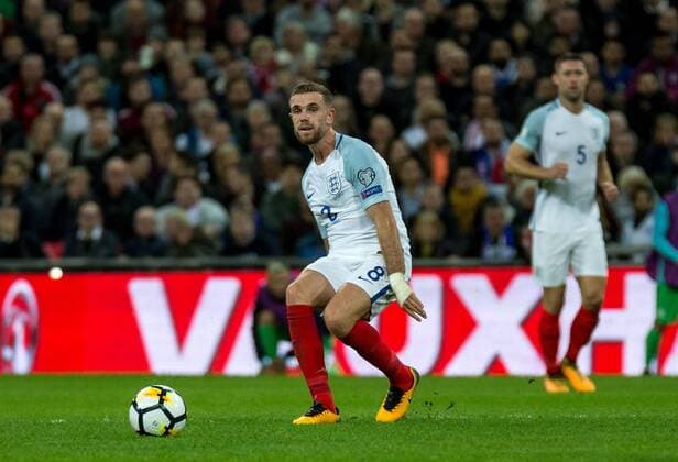 England v Slovenia 2018 FIFA World Cup WM Weltmeisterschaft Fussball Qualifying Jordan Henderson of England during the 2018 FIFA World Cup Qualifying match at Wembley Stadium, London, UK Content Not Available For UK Newspapers Copyright: xLiamxMcAvoyx FIL-10771-0042