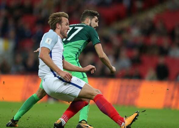 5th October 2017, Wembley Stadium, London, England; FIFA World Cup WM Weltmeisterschaft Fussball Qualification, England versus Slovenia; Harry Kane, the England captain scores his sides 1st goal in the 2nd half extra time to make it 1-0  ActionPlus11937889