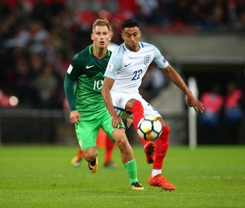October 5, 2017 - London, England, United Kingdom - England s Jesse Lingard..during FIFA World Cup WM Weltmeisterschaft Fussball Qualifying - European Region - Group F match between England and Slovenia at Wembley stadium, London 05 Oct 2017 England v Slovenia - FIFA 2018 World Cup Qualifier  - ZUMAn230 20171005_zaa_n230_262 Copyright: xKieranxGalvinx