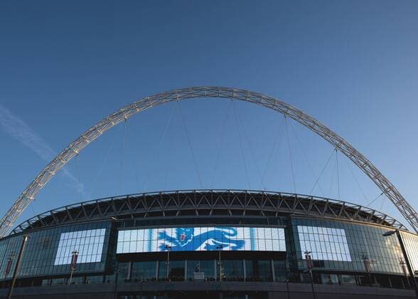 A general view outside Wembley Stadium during the FIFA World Cup WM Weltmeisterschaft Fussball 2018 Qualifier First Round match between England and Slovenia at Wembley Stadium London England on 5 October 2017 Photo by Vince Mignott  xVincexMignottx xUKSPx xAFP7x xEnglandxvxSlovenia,xWCQ,xEngland.xOctx05thx2017x