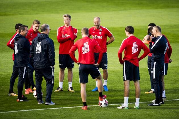171006 Alexander Toft S¿derlund and Tore Reginiussen of Norway during a training session on October 6, 2017 in Oslo. Photo: Jon Olav Nesvold BILDBYRN kod JE 160036  Copyright: JONxOLAVxNESVOLD BB171006BB006