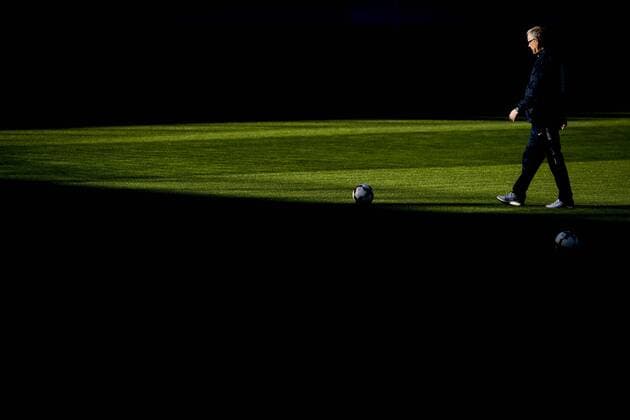 171006 Lars Lagerbäck, head coach of Norway, during a training session on October 6, 2017 in Oslo. Photo: Jon Olav Nesvold BILDBYRAN kod JE 160036  Copyright: JONxOLAVxNESVOLD BB171006BB094