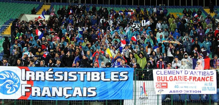 Fußball, WM Quali, Bulgarien - Frankreich 07.10.2017 Sofia Bulgaria-France FIFA World Cup WM Weltmeisterschaft Fussball Russia 2018 European qualifiers men s football France fans :Str 