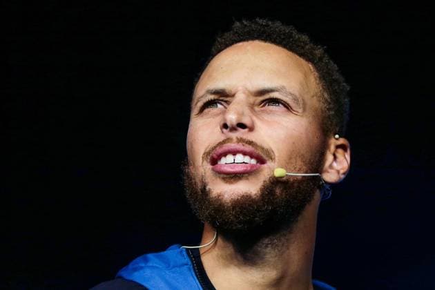NBA Basketball Herren USA star Stephen Curry of Golden State Warriors attends the launch event of the Under Armour Curry 4 in Shanghai, China, 7 October 2017. Stephen Curry highlights launch event of Under Armour Curry 4 in Shanghai  20171007_82965