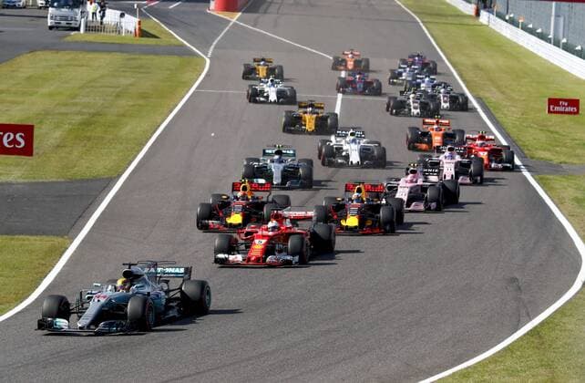 Motorsports: FIA Formula One World Championship WM Weltmeisterschaft 2017, Grand Prix of Japan, Start 44 Lewis Hamilton (GBR, Mercedes AMG Petronas Formula One Team), Suzuka Japan