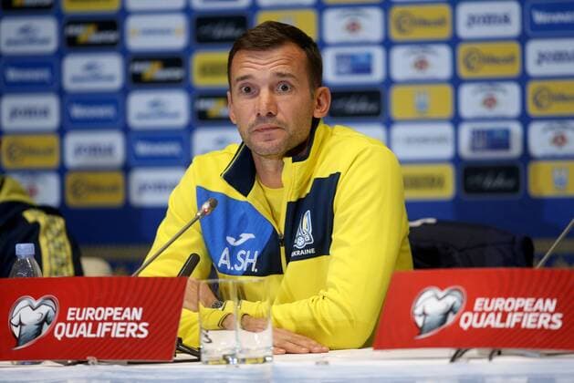 Bilder des Tages - SPORT Ukraine team conference 08.10.2017.,Kiev, Ukraine - Ukrainian soccer team coach Andriy Shevchenko at press conference PK Pressekonferenz before tomorrow s match with Croatia  IgorxKralj PIXSELL