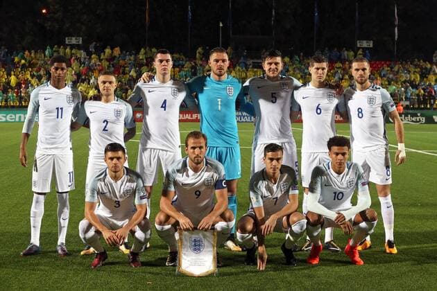 Lithuania v England 2018 FIFA World Cup WM Weltmeisterschaft Fussball Qualifying The England team before the 2018 FIFA World Cup Qualifying match at LFF Stadium, Vilnius Content Not Available For UK Newspapers Copyright: xPaulxChestertonx FIL-10791-0117