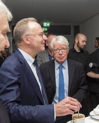 Bundesliga Zukunftsgipfel 2017 Koeln Deutschland Datum: 10.10.2017 Links: Karl-Heinz Rummenigge Rechts: Reinhard Rauball