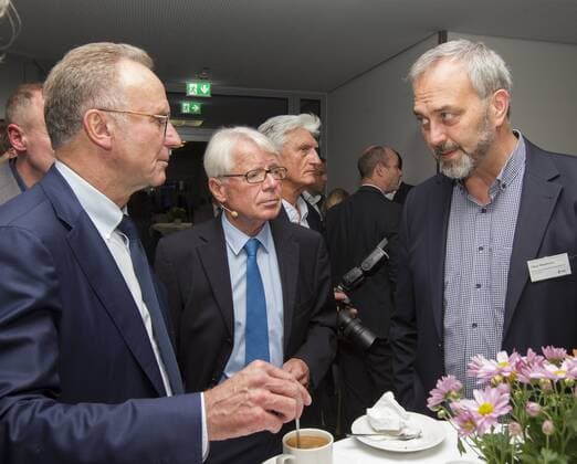 Bundesliga Zukunftsgipfel 2017 Koeln Deutschland Datum: 10.10.2017 Links: Karl-Heinz Rummenigge Mitte: Reinhard Rauball Rechts: Claus Horstmann