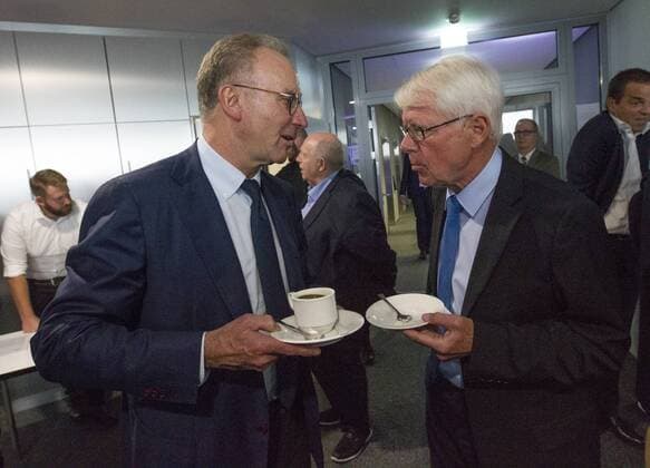 Bundesliga Zukunftsgipfel 2017 Koeln Deutschland Datum: 10.10.2017 Links: Karl-Heinz Rummenigge Rechts: Reinhard Rauball
