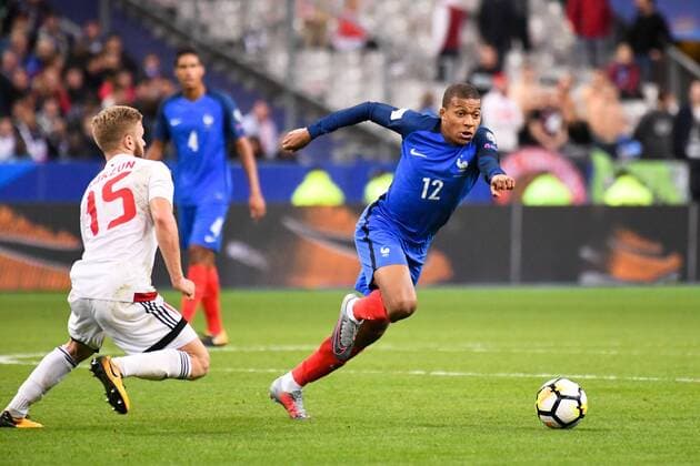 12 KYLIAN MBAPPE fra FOOTBALL France vs Bielorussie Qualifications Coupe du Monde 2018 10 10 2017 AnthonyBIBARD FEP Panoramic 