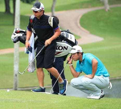 Matsuyama in CIMB Classic preparation Japan s Hideki Matsuyama (R) lines up a putt during the pro-am tournament at TPC Kuala Lumpur golf course in Malaysia on Oct. 11, 2017, a day before the CIMB Classic starts. 