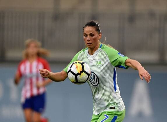 Sara Bjoerk Gunnarsdottir (Wolfsburg, 7) , Fussball, UEFA Women Champions League, VfL Wolfsburg - Atletico Madrid