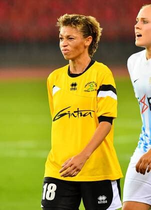 11.10.2017 Zuerich,Schweiz Fussball Frauen Saison 2017 2018 Womens Champions League FC Zuerich - Gintra Universitetas (LTU) Bild zeigt Torschuetzin Zenatha Coleman (Gintra) Aktion Einzelbild Gestik