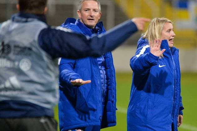Emma Hayes (Trainerin FC Chelsea) München (Munich), Deutschland (Germany), 11.10.2017, Fussball, UEFA Women s Champions League, FC Bayern München - FC Chelsea,