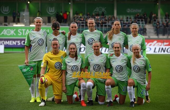Wolfsburg vs Atletico Madrid, CL Frauen Wolfsburg, Deutschland 11.10.2017, FUßBALL - VfL Wolfsburg vs Atletico Madrid, 1 32 Finale, UEFA Frauen Champions League, Saison 2017-18. Bild zeigt: VfL Wolfsburg Wolfsburg