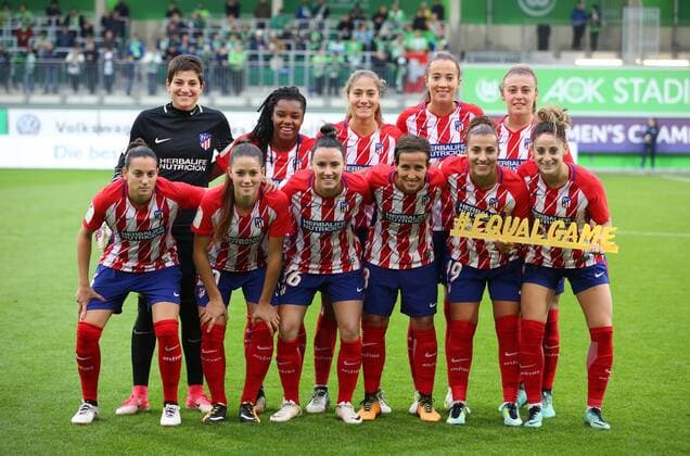 Wolfsburg vs Atletico Madrid, CL Frauen Wolfsburg, Deutschland 11.10.2017, FUßBALL - VfL Wolfsburg vs Atletico Madrid, 1 32 Finale, UEFA Frauen Champions League, Saison 2017-18. Bild zeigt: Atletico Madrid Wolfsburg
