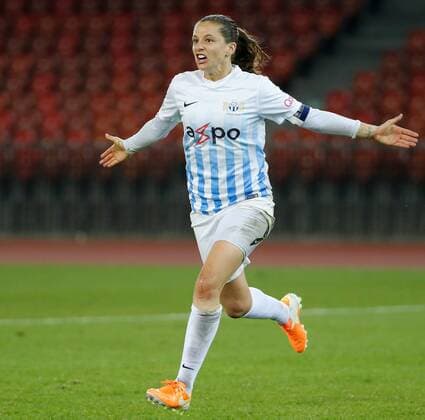 11.10.2017 Letzigrund Stadion Zürich , SCHWEIZ , Saison 2017 2018 UEFA Women Champions League 1 16 Final FC Zürich - Gintra Universitetas Fabienne Humm (FC Zürich)