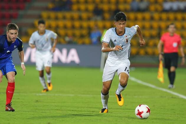 Soichiro Kozuki (JPN), OCTOBER 11, 2017 - Football Soccer : FIFA U-17 World Cup India 2017 Group E match between France 2-1 Japan at Indira Gandhi Athletic Stadium in Guwahati, India. Noxthirdxpartyxsales  (tsra005586)