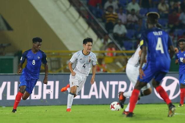 Rei Hirakawa (JPN), OCTOBER 11, 2017 - Football Soccer : FIFA U-17 World Cup India 2017 Group E match between France 2-1 Japan at Indira Gandhi Athletic Stadium in Guwahati, India. Noxthirdxpartyxsales  (tsra005589)
