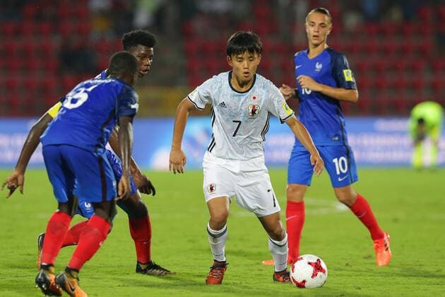 Takefusa Kubo (JPN), OCTOBER 11, 2017 - Football Soccer : FIFA U-17 World Cup India 2017 Group E match between France 2-1 Japan at Indira Gandhi Athletic Stadium in Guwahati, India. Noxthirdxpartyxsales  (tsra005592)