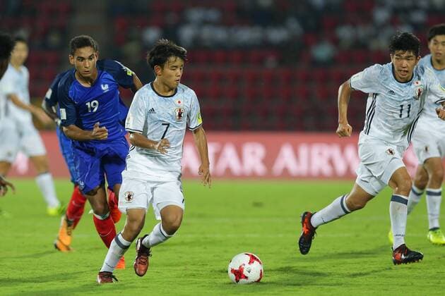 Takefusa Kubo (JPN), OCTOBER 11, 2017 - Football Soccer : FIFA U-17 World Cup India 2017 Group E match between France 2-1 Japan at Indira Gandhi Athletic Stadium in Guwahati, India. Noxthirdxpartyxsales  (tsra005595)