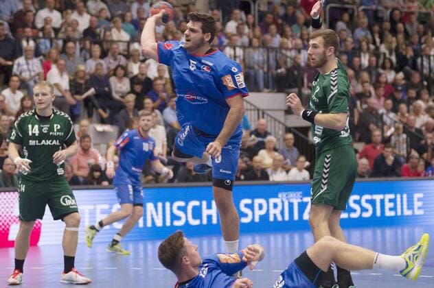 Wagner, Tobias 05 (HBW Balingen+Weilstetten), HBW Balingen-Weilstetten vs. HG Saarlouis, Handball, 2. Bundesliga, Maenner, 14.10.2017, Balingen Copyright: xEibner-Pressefoto NicolasxWoernx EP_NWN