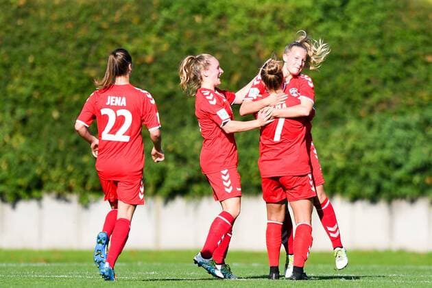 Jubel, Freuen, celebrate, happy, cheer , Goal Celebration USV Jena 2 zum 1:2, Fussball, 2. Frauen-Bundesliga, Borussia Mönchengladbach - USV Jena 2,