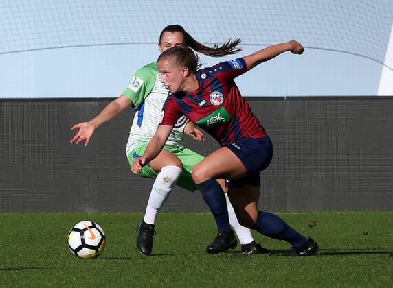 Noelle Maritz (VfL Wolfsburg), Tabea Kemme (1. FFC Turbine Potsdam)