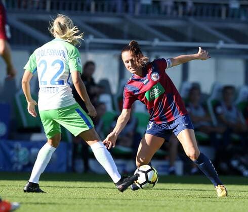 Pernille Harder (VfL Wolfsburg), Lia Waelti (1. FFC Turbine Potsdam)