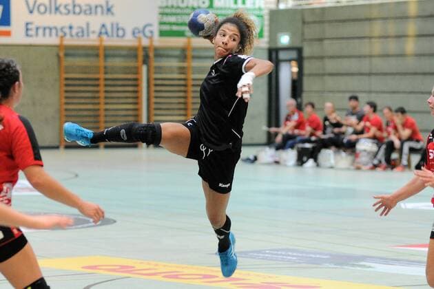 Delaila Amega (TusSis Metzingen II 5) TusSies Metzingen II,Handball,Frauen,3.Bundesliga Sued,15.10.2017, Foto:TBaur Eibner Metzingen Copyright: xBaur xEibner-Pressefotox EP_Toba