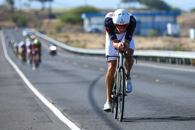 KONA, Hawaii 14 10 17 Jan Frodeno (GER) pictured during the bike part of the WC Ironman Triathlon race in Kona, Hawaii. TRIATHLON : Triathlon Kona - 14 10 2017 PhotoNews Panoramic 