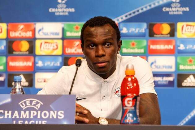 RB Leipzig - PK Champions League Leipzig, 16.10.2017, Red Bull Arena, Fussball, UEFA Champions League, Gruppe G, 3.Spieltag, Pressekonferenz am Vortag des Spiels , RB Leipzig vs. FC Porto , Im Bild: Bruma, Spieler RB Leipzig. ,