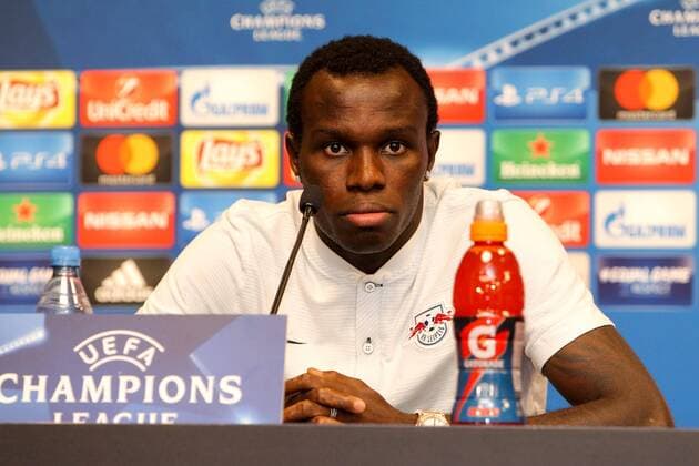RB Leipzig - PK Champions League Leipzig, 16.10.2017, Red Bull Arena, Fussball, UEFA Champions League, Gruppe G, 3.Spieltag, Pressekonferenz am Vortag des Spiels , RB Leipzig vs. FC Porto , Im Bild: Bruma, Spieler RB Leipzig. ,