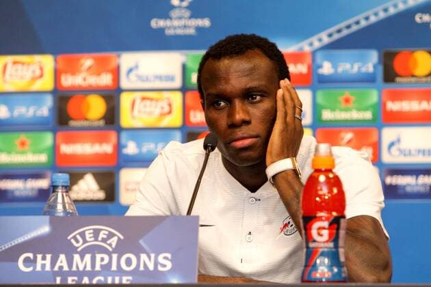 RB Leipzig - PK Champions League Leipzig, 16.10.2017, Red Bull Arena, Fussball, UEFA Champions League, Gruppe G, 3.Spieltag, Pressekonferenz am Vortag des Spiels , RB Leipzig vs. FC Porto , Im Bild: Bruma, Spieler RB Leipzig. ,