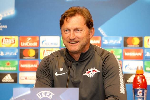 RB Leipzig - PK Champions League Leipzig, 16.10.2017, Red Bull Arena, Fussball, UEFA Champions League, Gruppe G, 3.Spieltag, Pressekonferenz am Vortag des Spiels , RB Leipzig vs. FC Porto , Im Bild: Trainer Ralph Hasenhüttl Hasenhuettl (RB Leipzig) ,